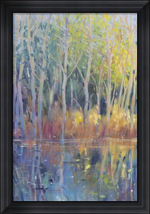 Framed Reflected Trees II Print