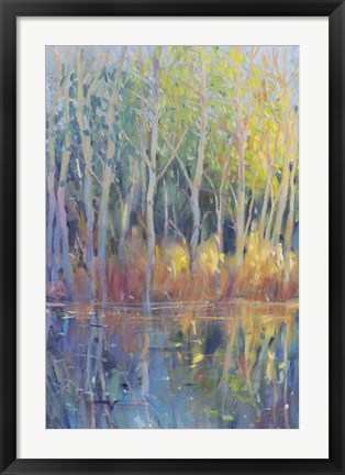 Framed Reflected Trees II Print