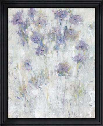 Framed Lavender Floral Fresco I Print