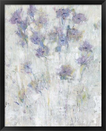 Framed Lavender Floral Fresco I Print