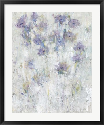 Framed Lavender Floral Fresco I Print