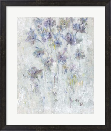 Framed Lavender Floral Fresco II Print