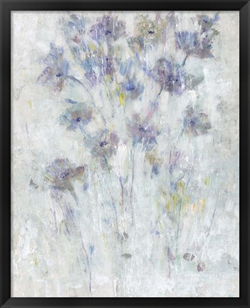 Framed Lavender Floral Fresco II Print