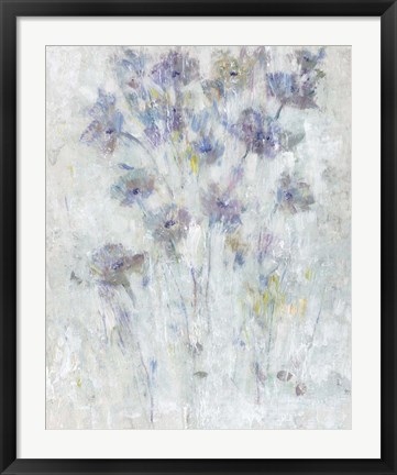 Framed Lavender Floral Fresco II Print