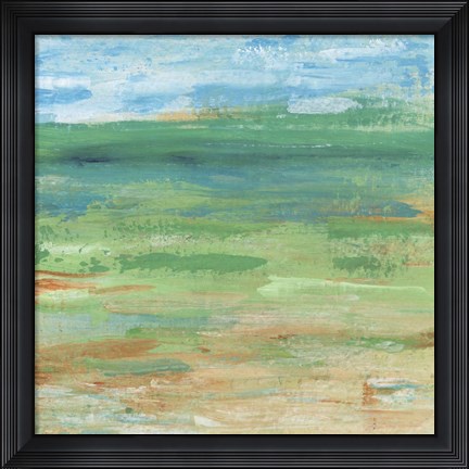 Framed Spring Green Pasture I Print