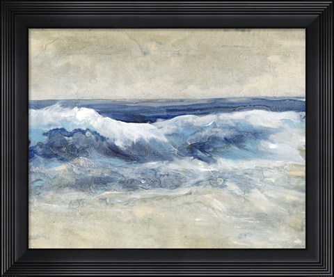 Framed Breaking Shore Waves I Print