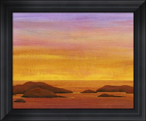 Framed Ocean Glow I Print