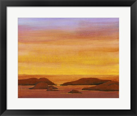 Framed Ocean Glow II Print