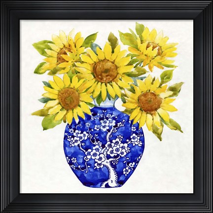 Framed Sun Flower Still Life I Print
