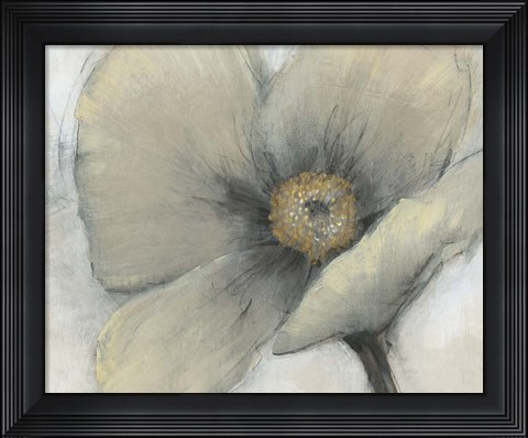 Framed Single Cream Bloom I Print