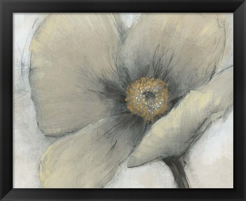 Framed Single Cream Bloom I Print