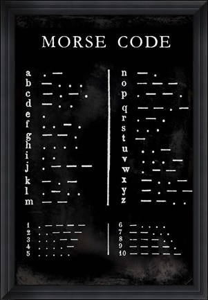 Framed Morse Code Chart Print