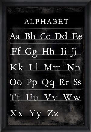 Framed Alphabet Chart Print