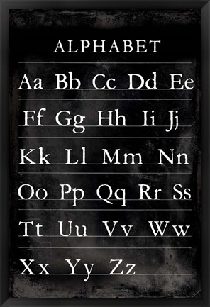 Framed Alphabet Chart Print