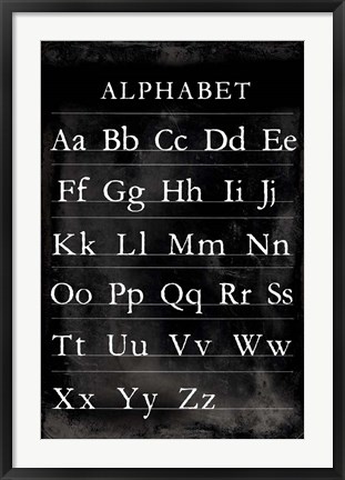 Framed Alphabet Chart Print