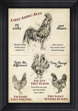 Framed Hen House I Print