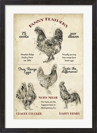 Framed Hen House II Print