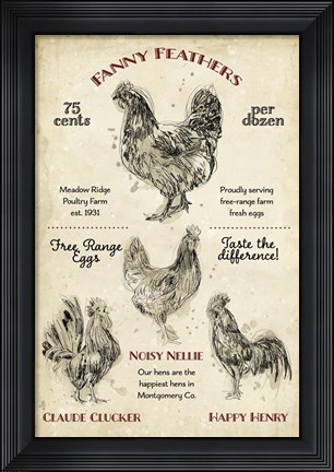 Framed Hen House II Print