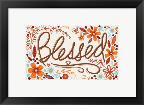 Framed Blessed I Print