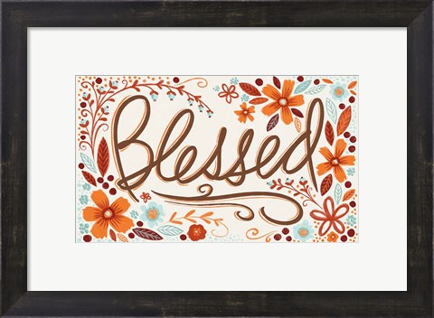 Framed Blessed I Print