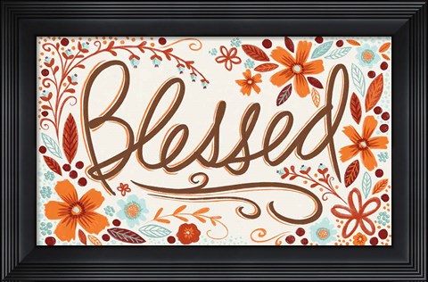 Framed Blessed I Print