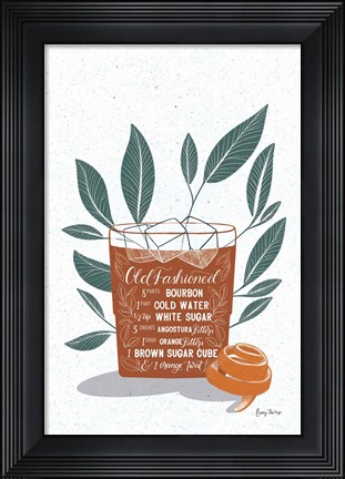 Framed Fruity Cocktails IV Rust Print