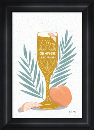 Framed Fruity Cocktails I Mustard Print
