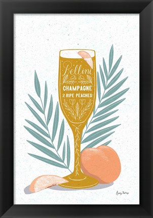 Framed Fruity Cocktails I Mustard Print