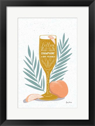 Framed Fruity Cocktails I Mustard Print