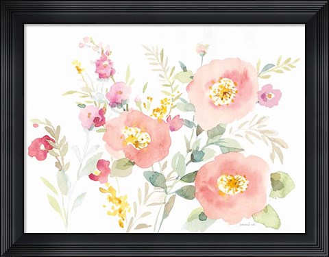 Framed Watercolor Jewels II Print