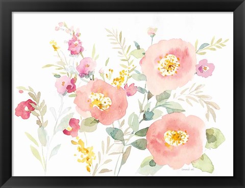 Framed Watercolor Jewels II Print