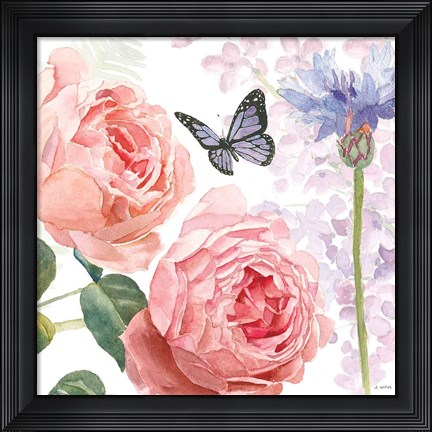 Framed Boho Bouquet II Print