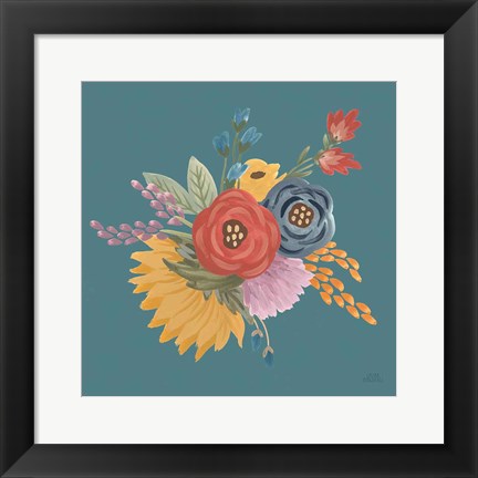 Framed Harvest Garden Flowers IV Print