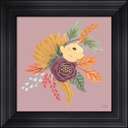 Framed Harvest Garden Flowers III Print