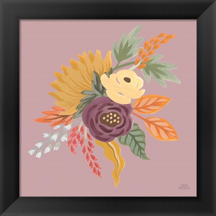 Framed Harvest Garden Flowers III Print