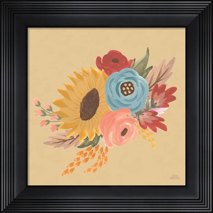 Framed Harvest Garden Flowers I Print