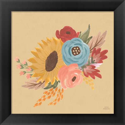 Framed Harvest Garden Flowers I Print