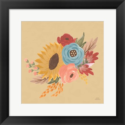 Framed Harvest Garden Flowers I Print