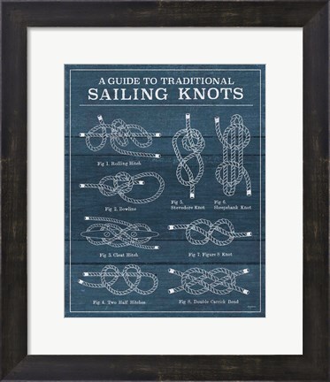 Framed Vintage Sailing Knots XIII Print