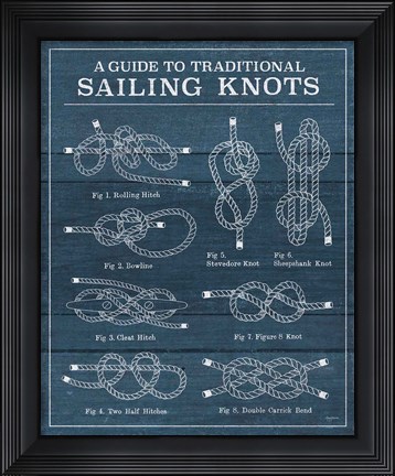 Framed Vintage Sailing Knots XIII Print