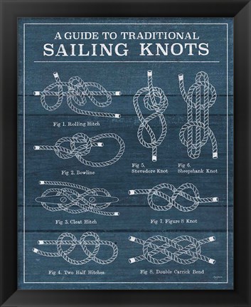 Framed Vintage Sailing Knots XIII Print