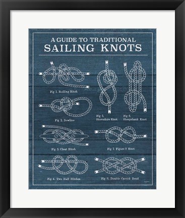 Framed Vintage Sailing Knots XIII Print