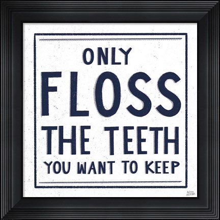 Framed Only Floss Navy Print