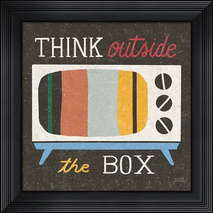 Framed Retro Desktop Television v2 Print