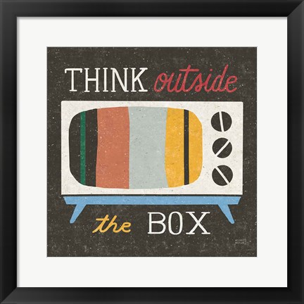 Framed Retro Desktop Television v2 Print