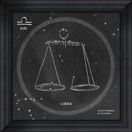 Framed Night Sky Libra v2 Print