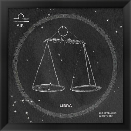 Framed Night Sky Libra v2 Print