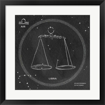 Framed Night Sky Libra v2 Print