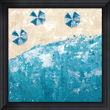 Framed Beach Days Blue Print