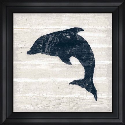 Framed Driftwood Coast VIII Blue Print